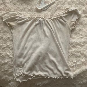 White ribbed crop top from forever 21